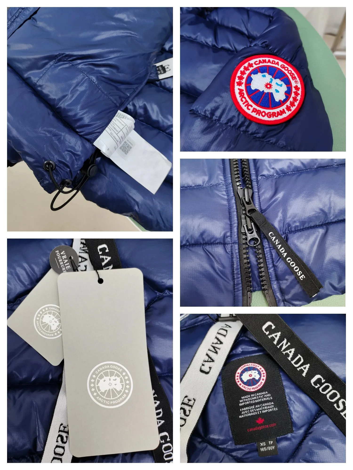 P860 ————2227MB model (high version) Canada goose Canada Goose Crofton hooded light down jacket, this is a down jacket suitable for late autumn and early winter: on cold and rainy mornings, it can be used as a layer of warmth inside the rainproof jacket, and can be worn alone in the late autumn and early winter with a little bit of coolness. Filled with white duck down. The Crofton Hooded Jacket is a versatile, lightweight and versatile piece that even packs itself in for easy transport. The inner layer has removable elastic straps, making the jacket easy to carry on the shoulder and hands-free. 2 zippered hand pockets with fleece fabric on the knuckle side for softness and warmth. Color: black with black label, black with red label, ocean blue, superoxide blue, silver birch red label, silver birch black label Size: XS-2XL